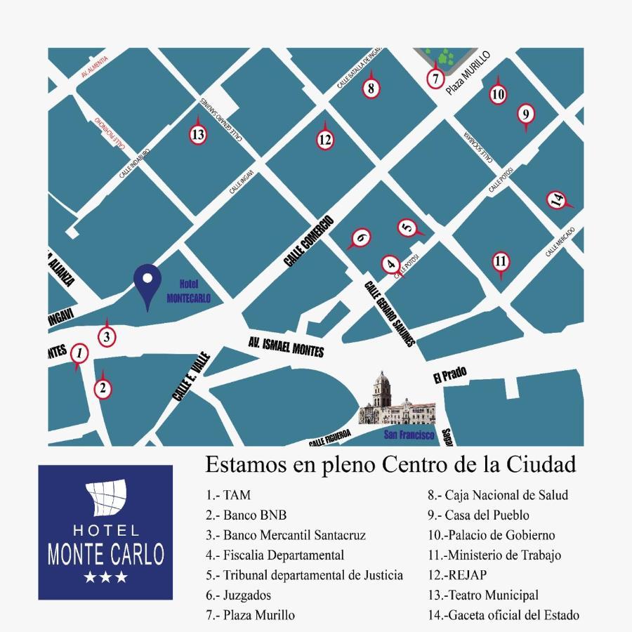 Hotel Monte Carlo Ла Пас Екстериор снимка